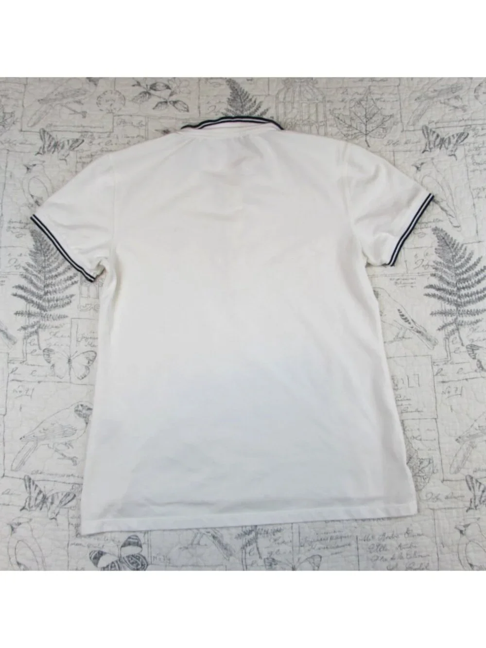 Tory Burch White Polo with Navy Trim